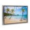 Stupell Industries Tropical Palm Tree Trio Framed Floater Canvas Wall Art Design by Mary Lou Johnson